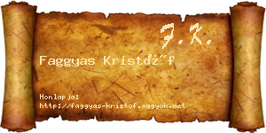 Faggyas Kristóf névjegykártya
